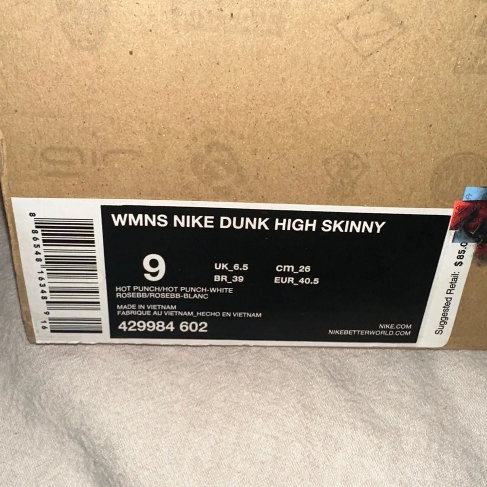 Nike Pink and White Striped Sneakers - Picture 3 of 9